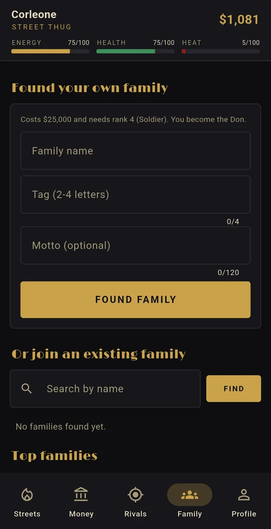 Found or join a Family